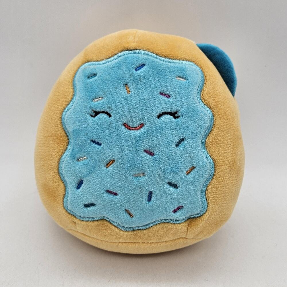 Squishmallows Toaster Pastry Plush Blue Frosting Sprinkles Smiling Face Toy